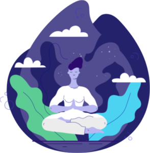 illustration of mindful woman