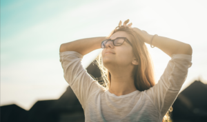Woman relaxed in the sun